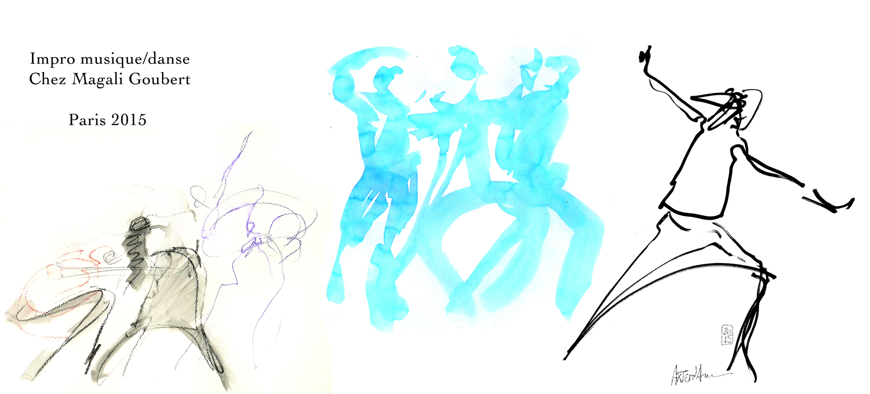 Impro musique/danse chez Magali Goubert Paris 2015