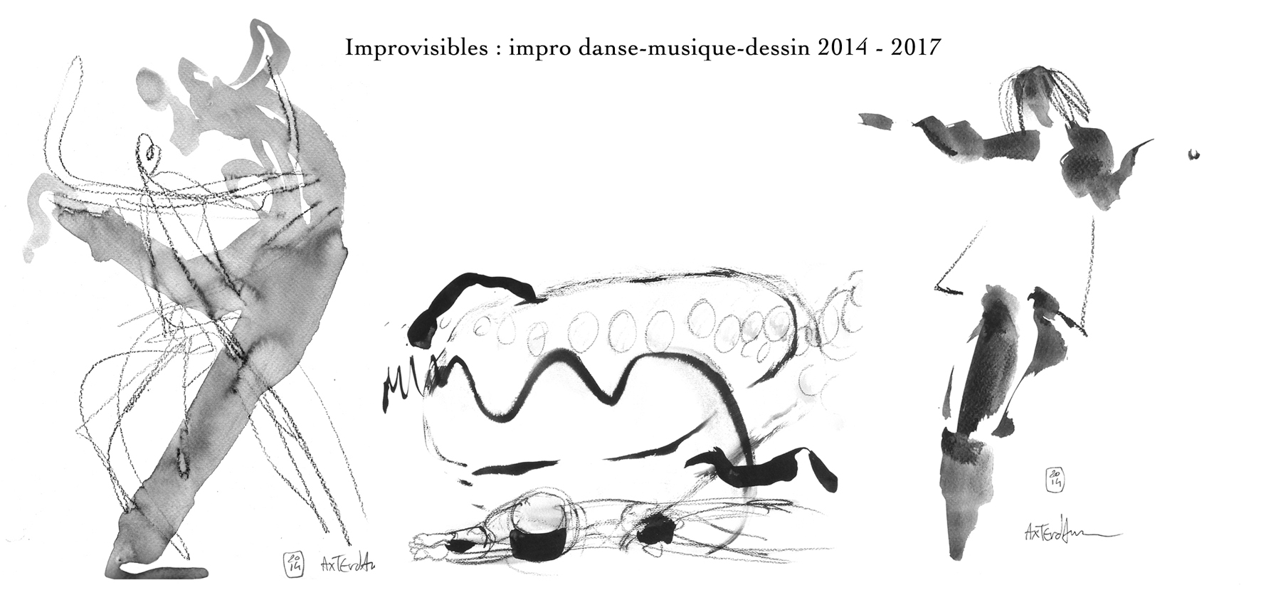 Improvisibles : impro danse-musique-dessin 2014 2017